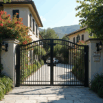 Residential electric driveway gate installation for enhanced security and curb appeal in Fort Worth.